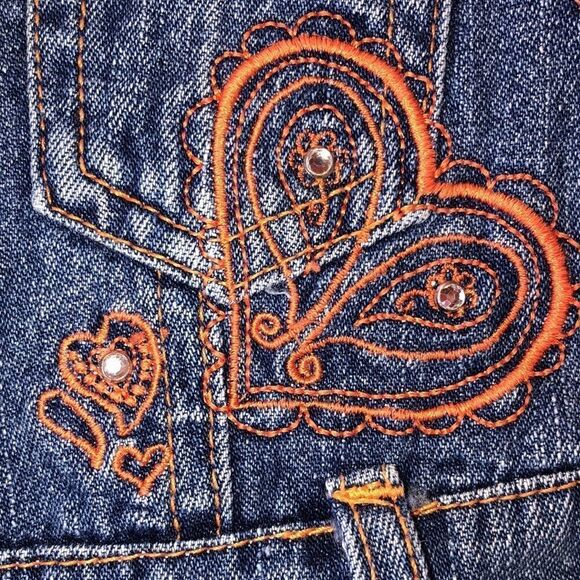 Excellent Vintage Girls 18M Carters Denim Dress - Picture 9 of 10